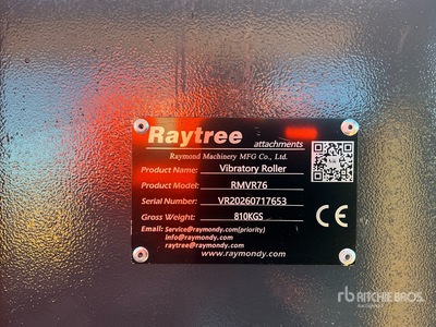2026 Raytree RMVR76 76 in Accessoire pour rouleau vibrant  (Unused)