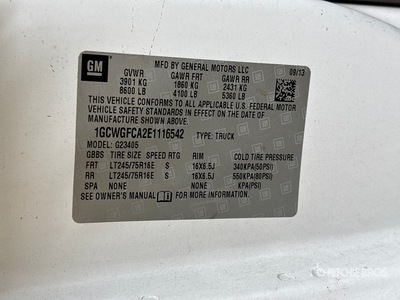 2014 Chevrolet Express 2500 Bestelwagen