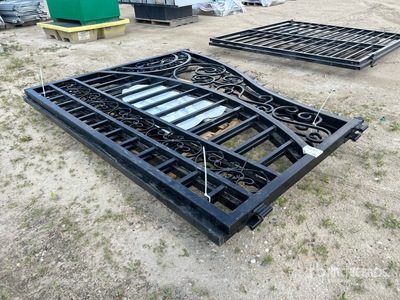 16 ft Wrought Iron Bi-Parting Driveway Gate (Unused)