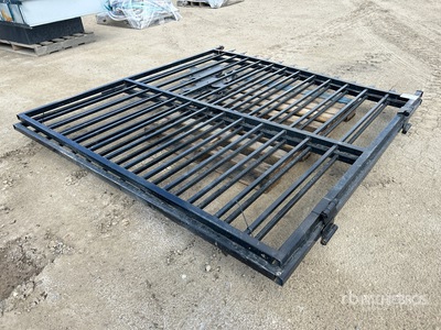 14 ft Wrought Iron Bi-Parting Driveway Gate (Unused)