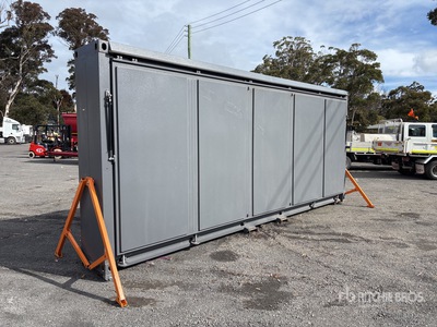 19 ft x 15 ft Skid-Mounted Portable Folding Building (Unused)