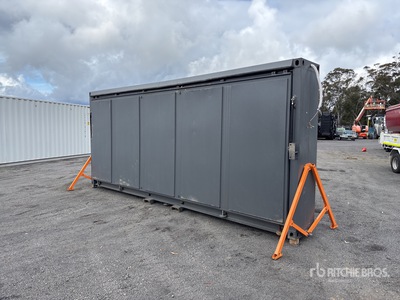19 ft x 15 ft Skid-Mounted Portable Folding Building (Unused)