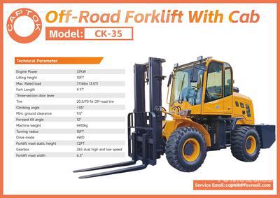 2026 Captok CK35 4x4 Rough Terrain Forklift (Unused)