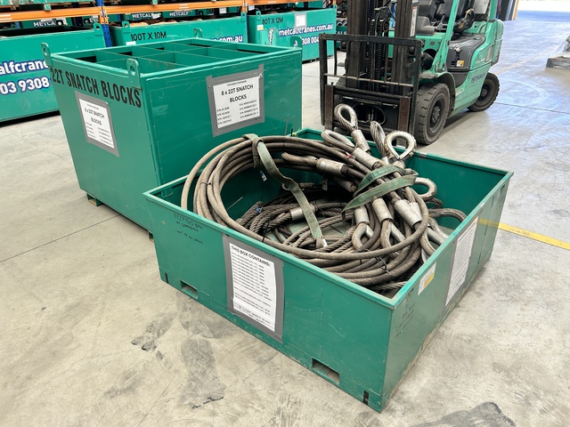 Quantity of (8) 22 ton Snatch Blocks
