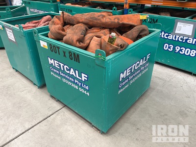 Quantity of (4) 80t x 8 m Soft Élingue