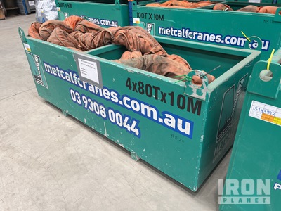 Quantity of (4) 80t x 10 m Soft Élingue