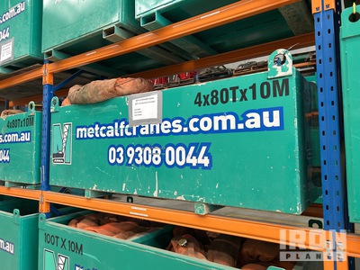 Quantity of (3) 80t x 10 m Soft Élingue