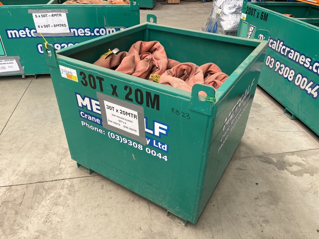 Quantity of (2) 30 t x 20 m Soft Round Sling