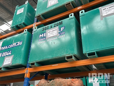 Quantity of (2) 30t x 20 m Soft Round スリング