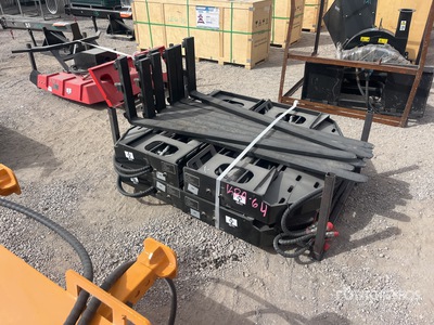 Quantity of (4) 2026 GIYI GY-SF60 60 in Fourches pour Skid Steer (Unused)