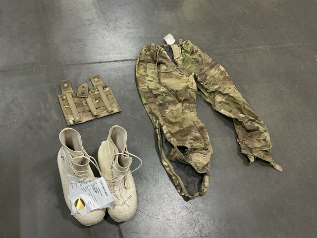 (11) Pairs of Extreme Cold Weather Trousers, (6) Pairs of Boots & Assorted Items