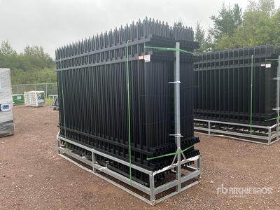 Quantity of (30) 9 ft 9 in x 6 ft 5 in Powder Coated Fencing (Unused)