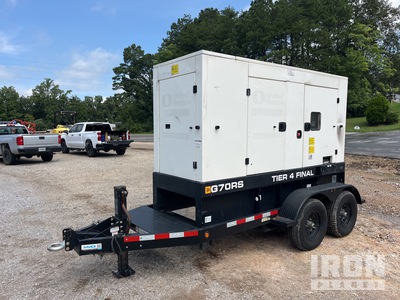2022 JCB G70RS 56 kW Mobile Generator Set