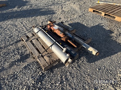 Quantity of (1) Pallets of 4 hydraulic cylinders, 1 cylinder rod and 1 pneumatic breaker Cylinder