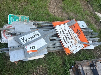 Quantity of Road Signs and Brackets