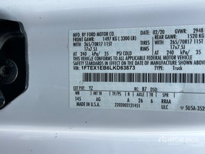 2020 Ford F-150 4x4 Extended Cab Pickup