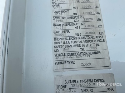 2007 Sterling L9500 Quad/A Dump Truck