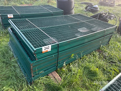 Quantity of (29) 118 in x 70 in Powder Coated Temporary Site Fence