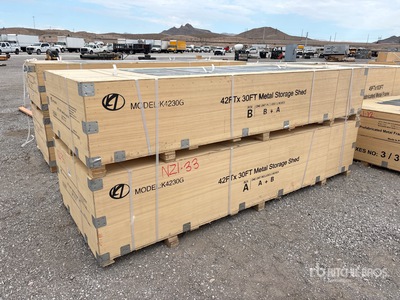 2026 KJ K4230G Triple Garage Metal Storage Szopa (Unused)