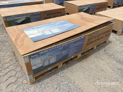 2026 AGR-MS2322 Double Garage Metal Shed (Unused)