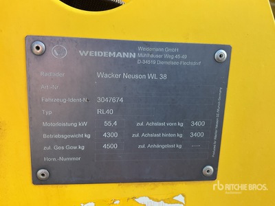 2018 Wacker Neuson WL38 Wheel Loader