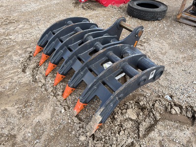 2025 Allmetal AMK20 65 in Excavator Rake - Fits CAT 320 (Unused)