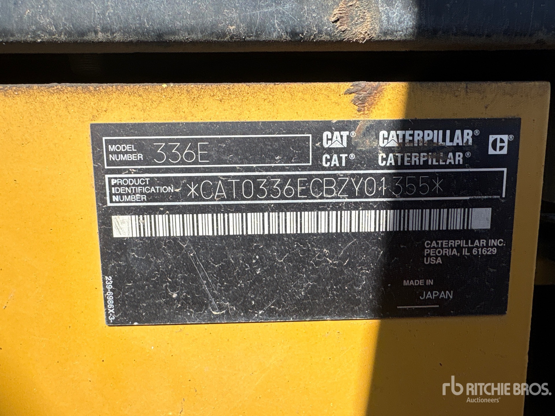 2012 Cat 336E Excavatrice sur chenilles
