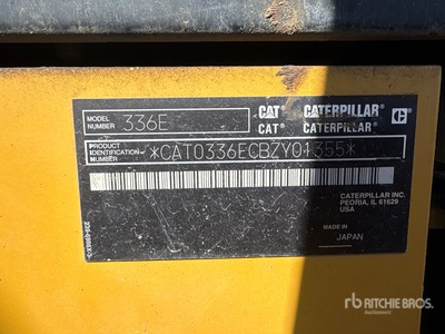 2012 Cat 336E Excavatrice sur chenilles