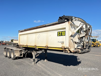 2014 Roadwest 5 m Tri/A B-Double Lead Side Dump Trailer