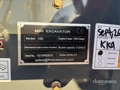 2026 VICSEC VC15D CRAWLER Mini Excavator (Unused)