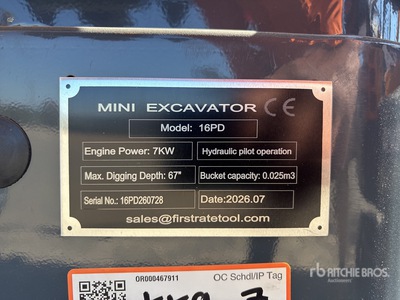 2026 VICSEC VC16PD CRAWLER Mini Excavator (Unused)