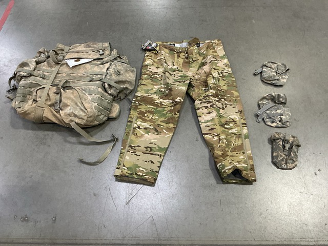 (2) Large Field Pack Sets, (30) Improved First Aid Kit Pouches & Assorted Items (2) Large Field Pack Sets, (30) Improved First Aid Kit Pouches & Assorted Items