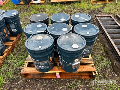 Quantity of (8) 5 gal Pails of Assorted Oil & Lubricants