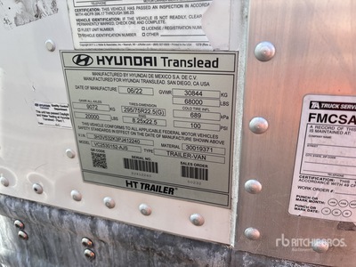 2023 Hyundai 53 ft T/A Van Trailer