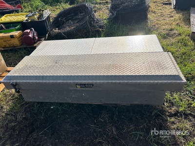 Quantity of (2) Aluminum Diamond Plate Truck Tool Boxes, Seal-Tite & Delta