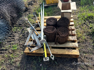 Assorted Tie Wire Coils, Metal Stands & Hand Tools