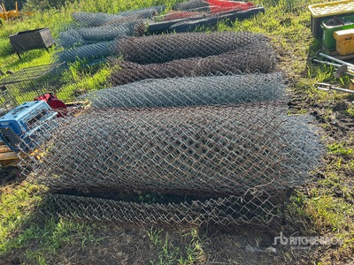 Quantity of (4) Rolls of Assorted Chain Link Fencing, Galvanized & Steel ورش و مخازن متنوعة