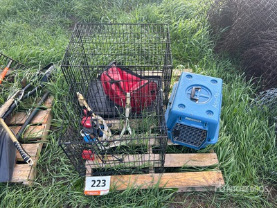 Quantity of (4) Pet Kennels & Wire Dog Crates