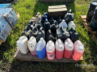 Quantity of (28) Assorted 1 gal Jugs of Automotive Fluids & Chemicals, incl. Antifreeze/Coolant & Lubricants