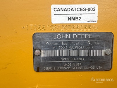 2019 John Deere 331G Compact Track Loader