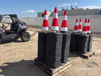 Quantity of (100) Reflective 27 In Traffic Cones