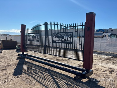 19 ft x 8 ft 10 in Steel Heavy Duty Bi-Parting Puerta de entrada (Unused)