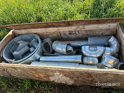 Quantity of Assorted Galvanized HVAC Ducting, Elbows, Reducers & Fittings