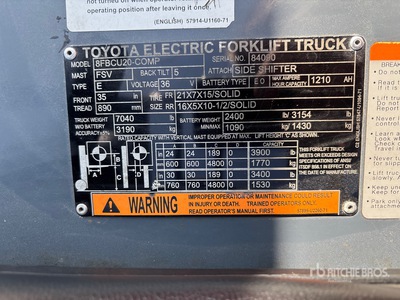 Toyota 8FBCU20 Electric Forklift