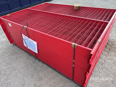 Quantity of (30) Canex 8 ft x 6 ft Powder Coated Bauzaun (Unused)