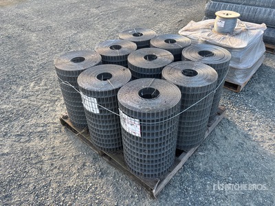 Quantity of (9) 100 ft x 2 ft Galvanized Multiuse Fencing (Unused)