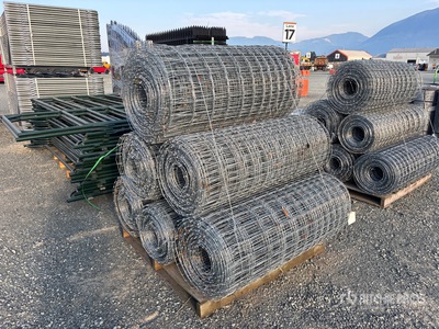 Quantity of (6) 300 ft x 4 ft Rolls of Goat Galvanized Fencing (Unused)
