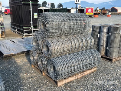 Quantity of (6) 300 ft x 4 ft Rolls of Goat Galvanized Fencing (Unused)