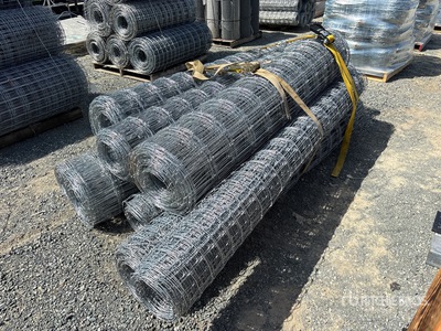 Quantity of (8) 190 ft x 8 ft Galvanized Deer Fencing (Unused)