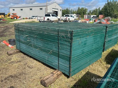 Quantity of (43) 118 in x 70 in Powder Coated Temporary Site Fence